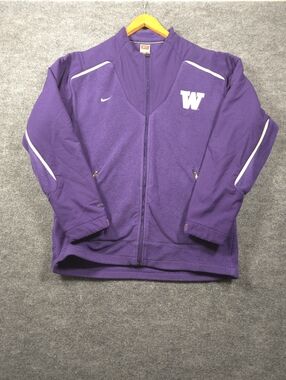 Vintage Y2K Nike Team Washington Huskies Therma-FIT Jacket Medium Purple 2007